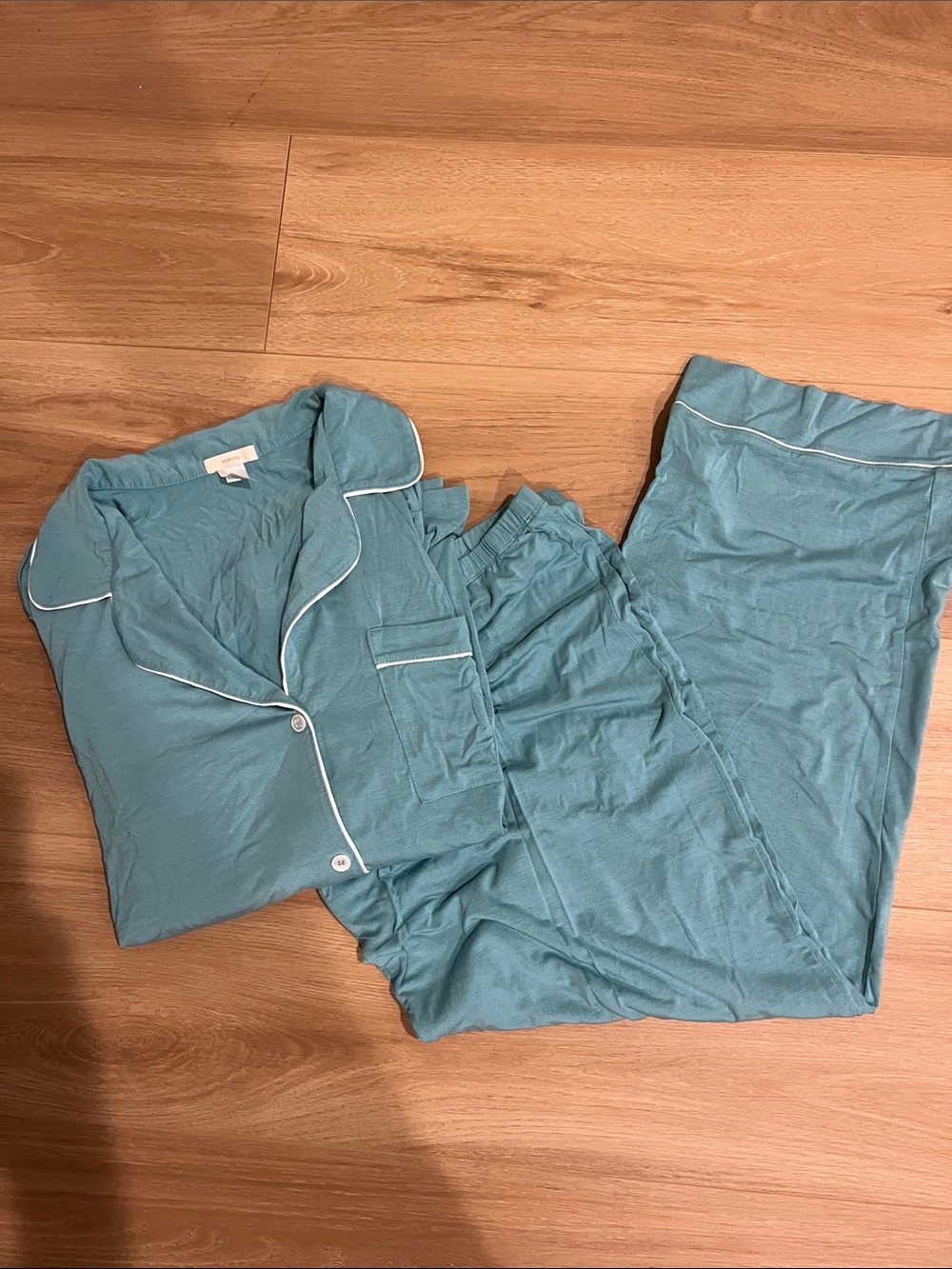 Eberjey Gisele Tencel Modal Women's Teal long Pajama Set